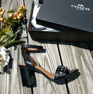 *Coach* Paige Studded Block Heeled Sandal